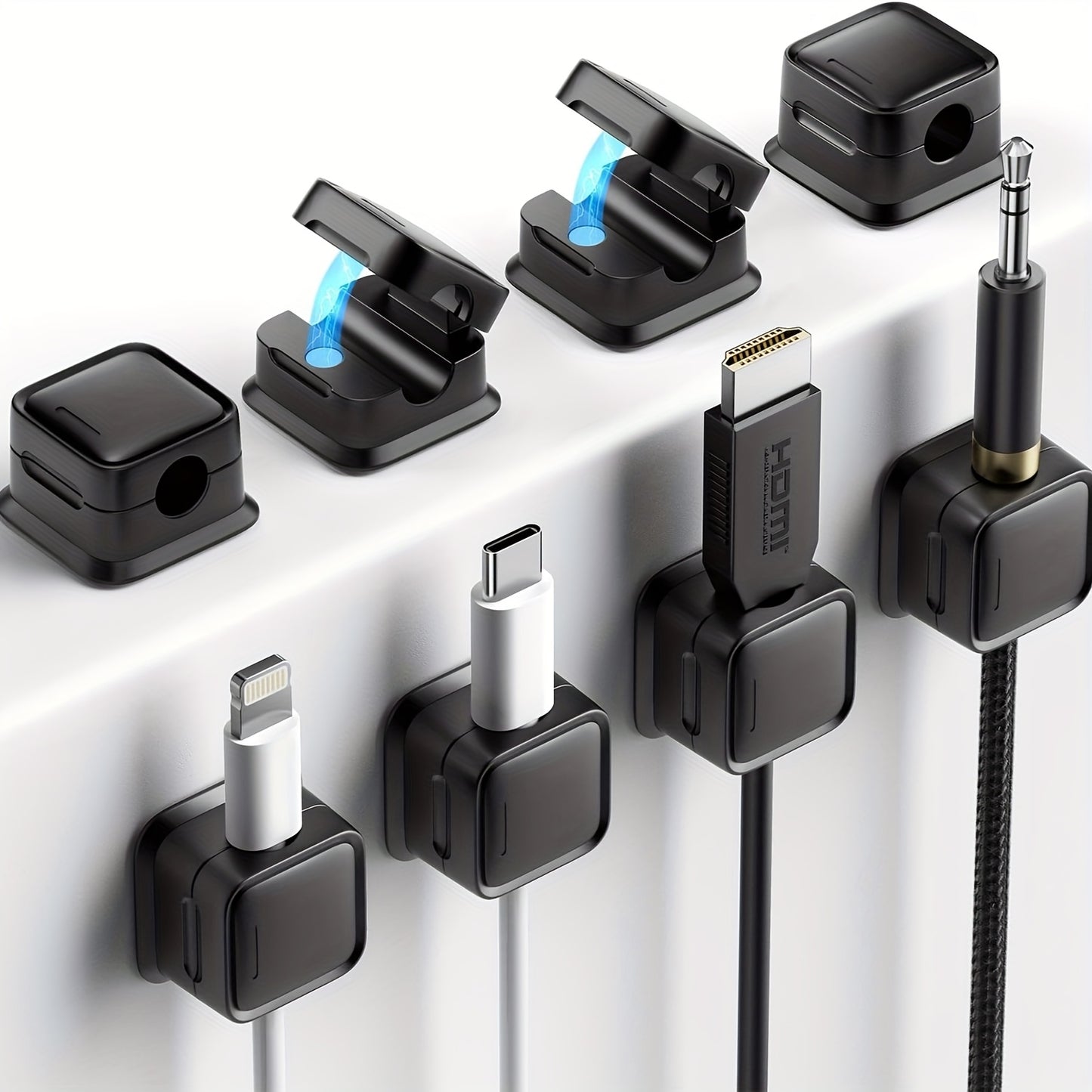 6-teiliges Kabelclip-Organizer-Set