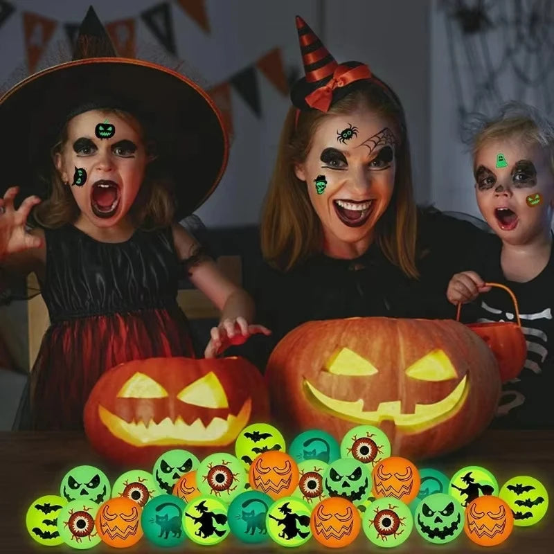 leuchtende Halloween-Hüpfbälle
