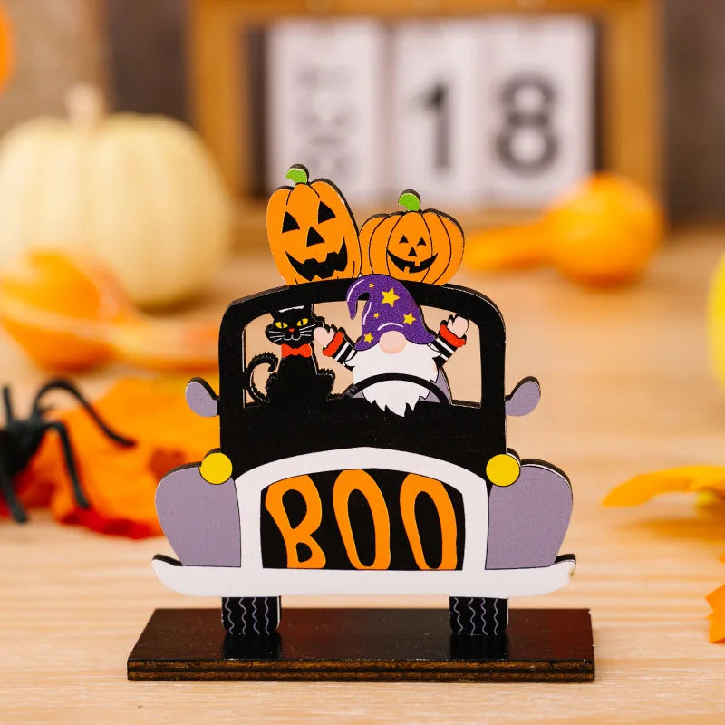 Halloween Holz Dekorationen Kürbis Geist