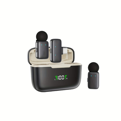 Wireless Clip-On Mini Mikrofon mit Lade-Case