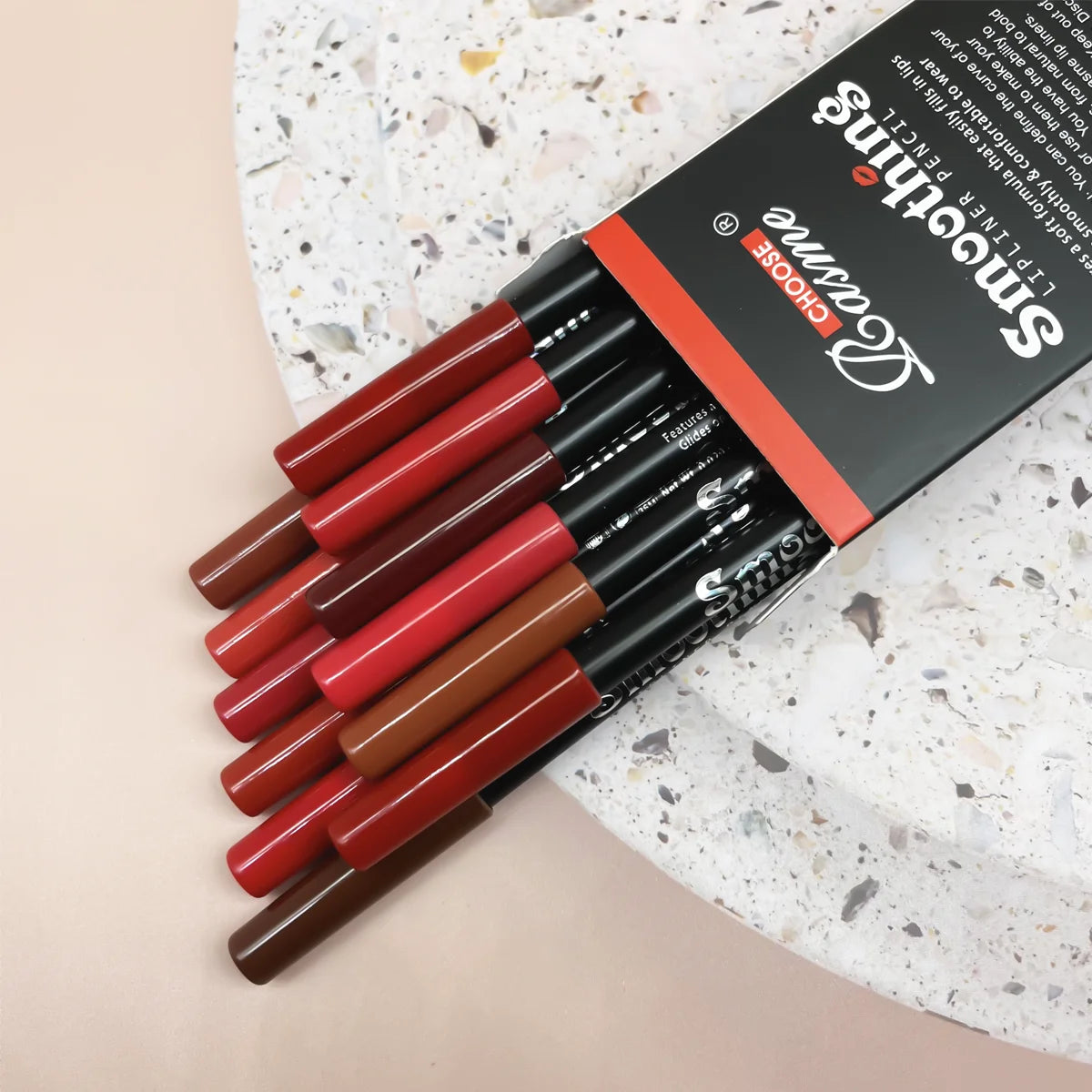 12 Farben matt Konturenstift, Lippen