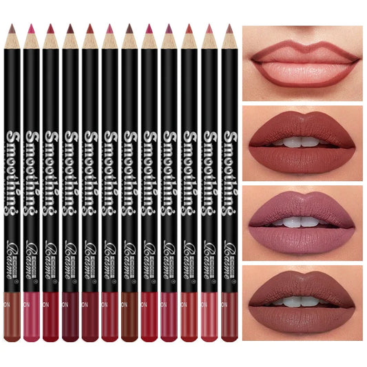 12 Farben matt Konturenstift, Lippen