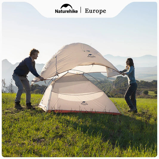 2-Personen-Zelt 20D Nylon Silikon Doppelschicht-Ultraleichtes Camping-Wanderzelt