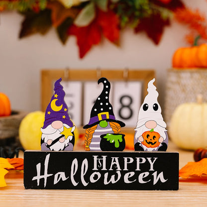 Halloween Holz Dekorationen Kürbis Geist