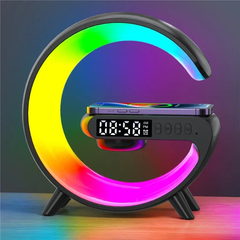 All-in-One Wireless Ladestation mit Nachtlicht & Bluetooth-Lautsprecher
