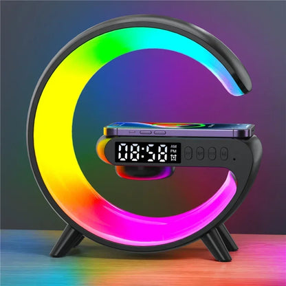 All-in-One Wireless Ladestation mit Nachtlicht & Bluetooth-Lautsprecher