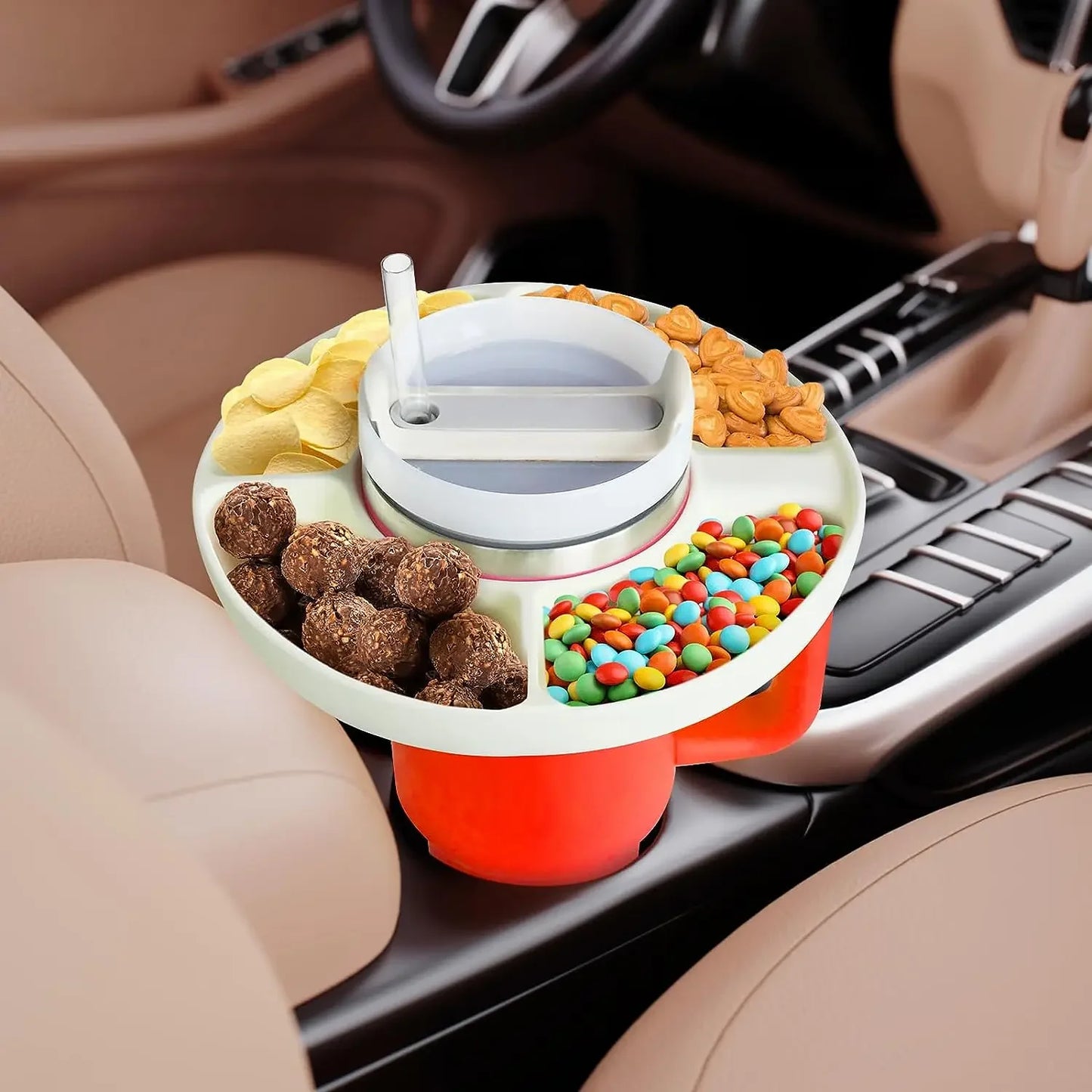 Snack-Tablett,mit 4 Fächern