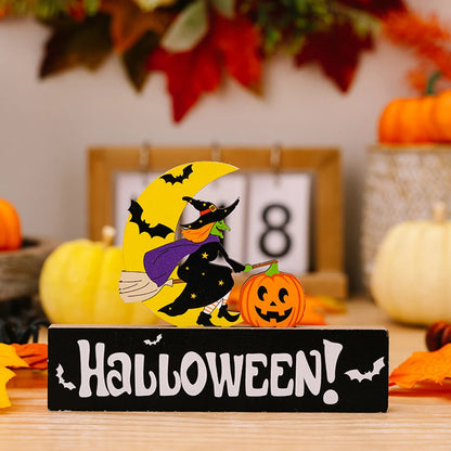 Halloween Holz Dekorationen Kürbis Geist