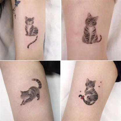schwarze Katze Tattoo Aufkleber