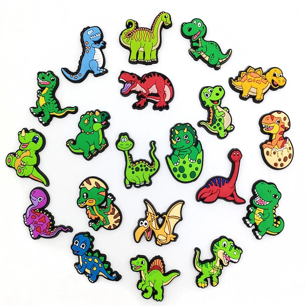 20 Stück Dinosaurier-Charms für Crocs