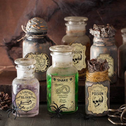 Retro Halloween Flaschenaufkleber