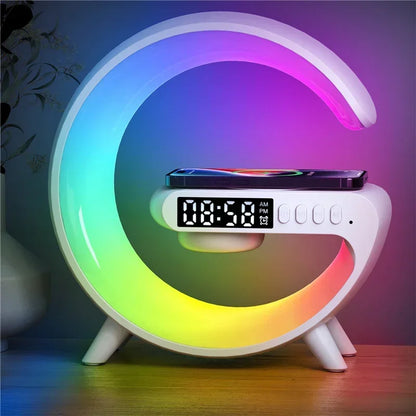 All-in-One Wireless Ladestation mit Nachtlicht & Bluetooth-Lautsprecher