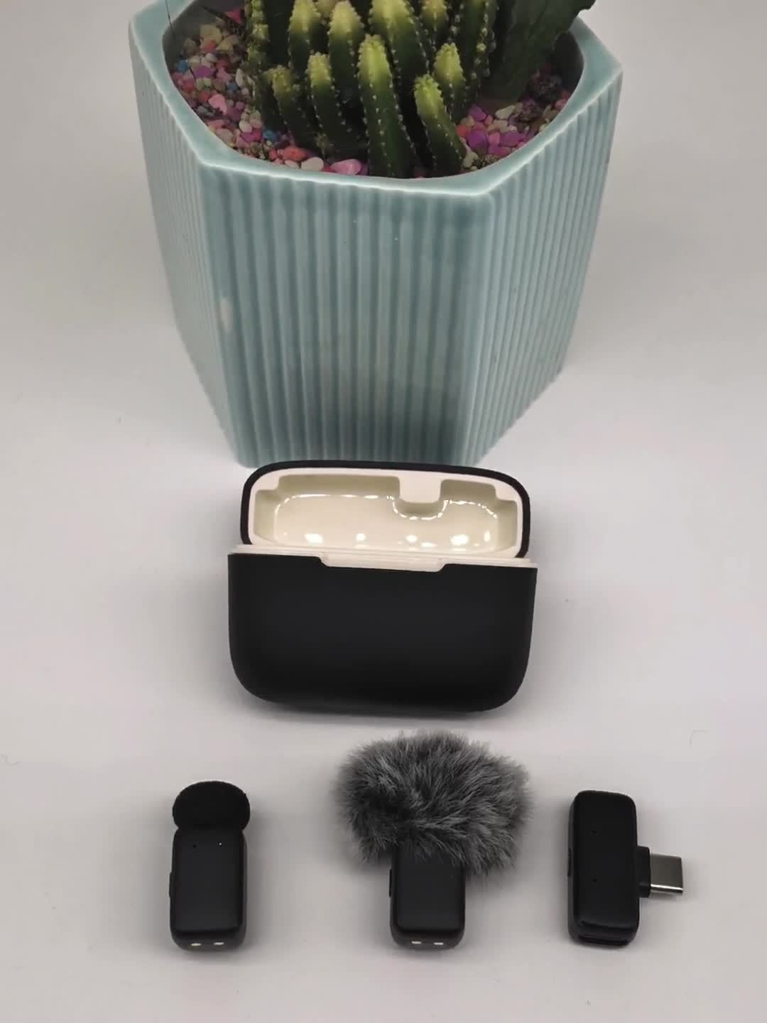 Wireless Clip-On Mini Mikrofon mit Lade-Case