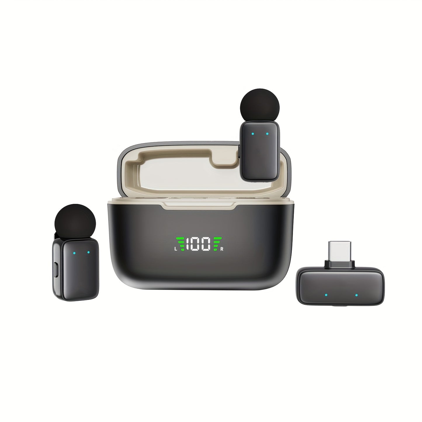 Wireless Clip-On Mini Mikrofon mit Lade-Case