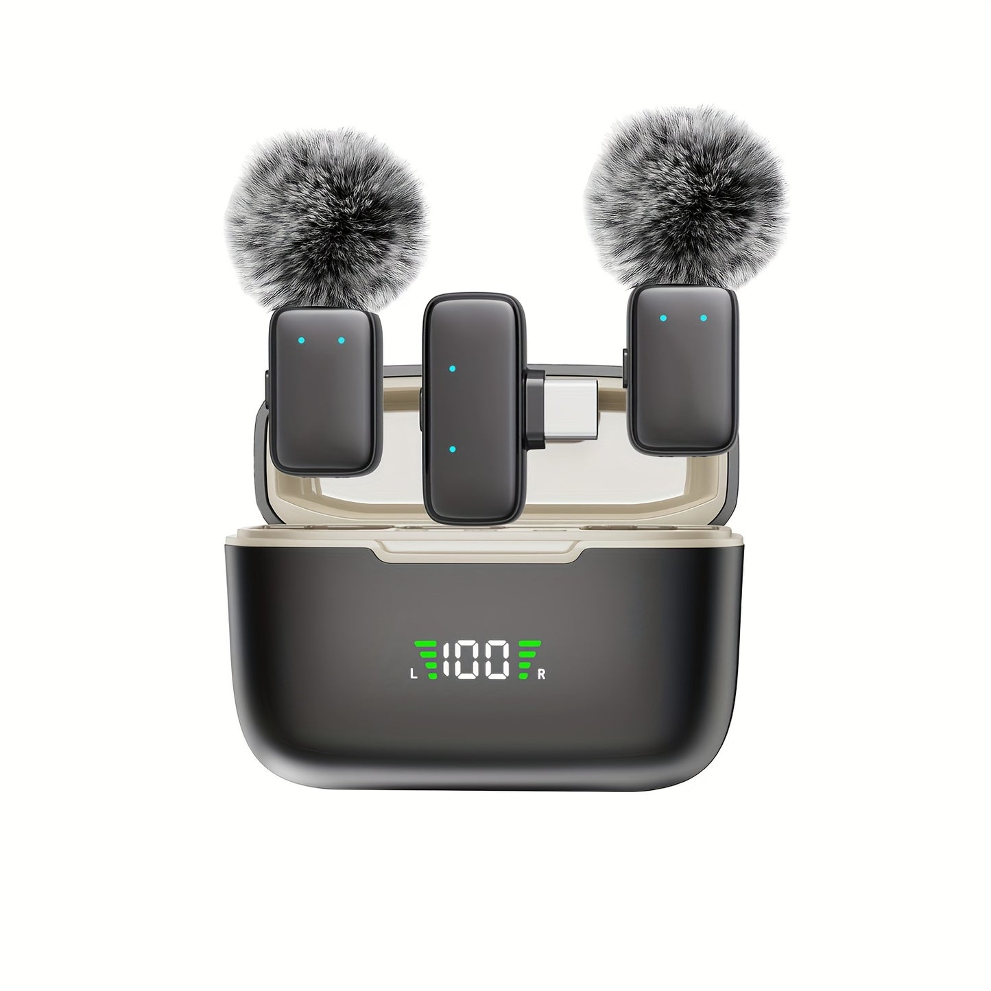 Wireless Clip-On Mini Mikrofon mit Lade-Case